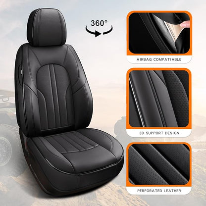 MINGBRON Front Car Seat Covers,Car Seat Protector Waterproof,Seat Covers Front Set, Car Seat Protectors,Automotive Seat Covers Fit for Most Cars Black - Image 5