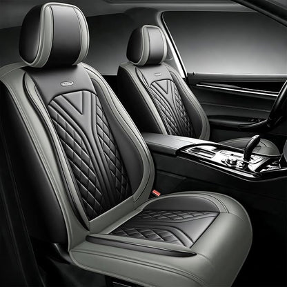 for Subaru Impreza 2012-2026 Car Seat Covers, Full Set, Gray | Luxury Full Coverage Leather Seat Protectors, Waterproof Breathable, Non-Slip, Easy to Install, Airbag Compatible, All-Season by Unknown