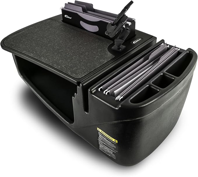 AutoExec AE-FMEF-PM-BT Efficiency FileMaster Car Desk for Your Vehicle Workstation and Mobile Office, Black with Phone Mount by AutoExec