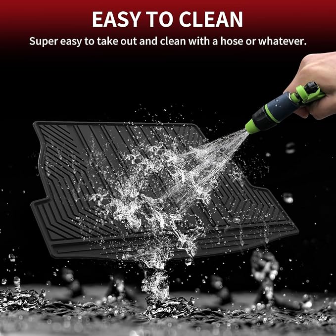 LASFIT Cargo Trunk Mat for Toyota RAV4 2019-2025 (Include Hybrid) | 100% TPE All Weather Rear Trunk Cargo Liner Custom Fit Waterproof RAV 4 Cargo Tray Automotive Accessories, Black - Image 6