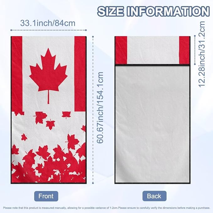 SEANATIVE Canadian Flag Car Seat Covers Easy Install Car Seat Towel Covers Scratch-Resistant Seat Cushion Protectors for Dogs, Kids, Beach Absorbent Sports Towel - Image 7