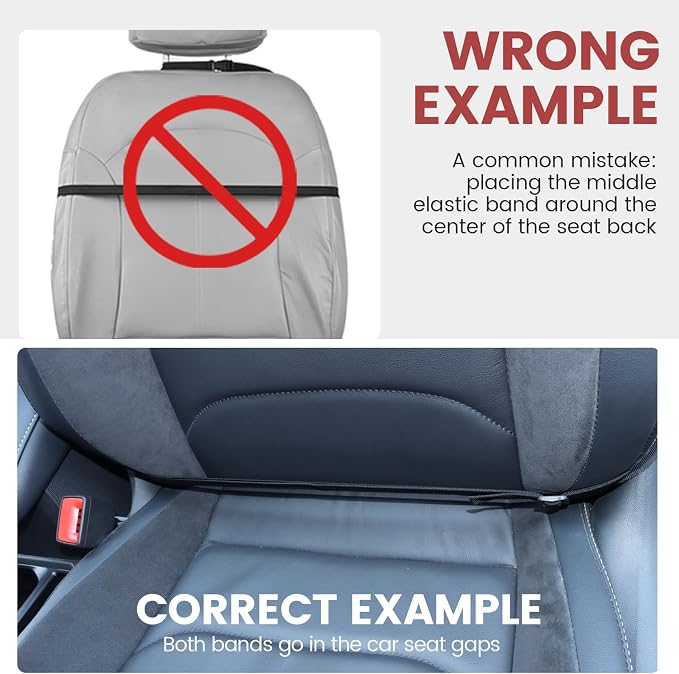Viaviat Car Seat Organizers Waterproof Backseat Protector with Storage Pocket Large Leather Kick Mats for Kids Pets Automobile SUV Truck (Black, Large Pocket) - Image 4