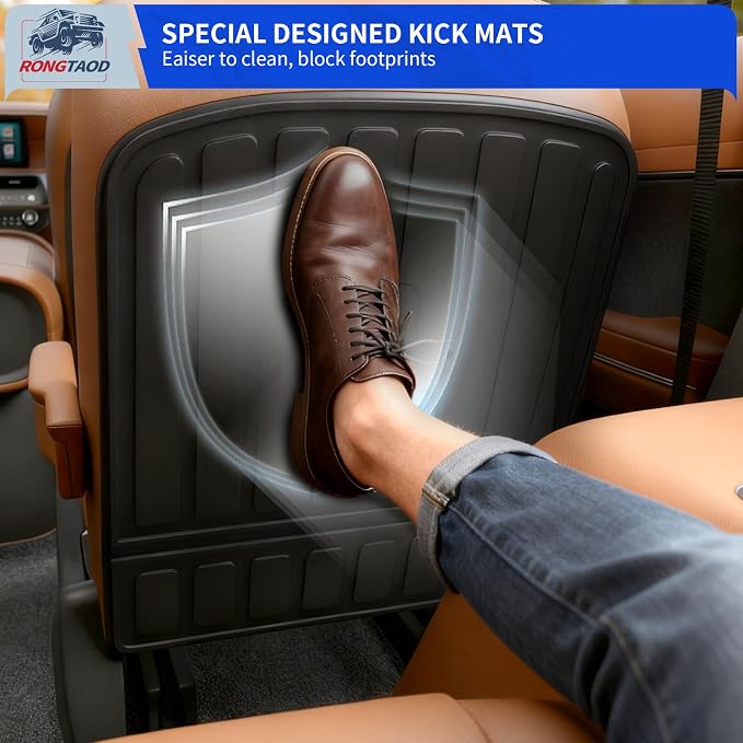 Rongtaod 2nd Row Kick Mats for 2026 Hyundai Palisade 7 Seats | Captain Chairs,Back Seat Cover Protector Cargo Mat TPE All Weather 2nd Row Backrest Mats for Palisade Accessories - Image 4