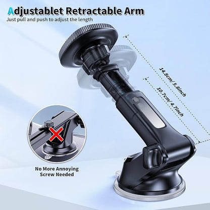 APPS2Car for MagSafe Car Mount, Magnetic Phone Holder for Dashboard Windshield iPhone Car Holder Compatible with iPhone 15 14 13 12 Pro Plus Max Mini MagSafe Mount, 17 Strong Magnets, Green - Image 5