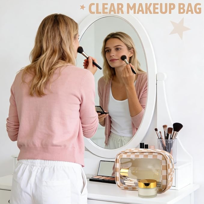 YOPCDJ 5PCS Diaper Bag Organizer Pouch Set, TSA Approved Toiletry Bag, Clear Waterproof TPU Makeup Bag Set Travel Organizer Bags for Women and Kids - Image 8