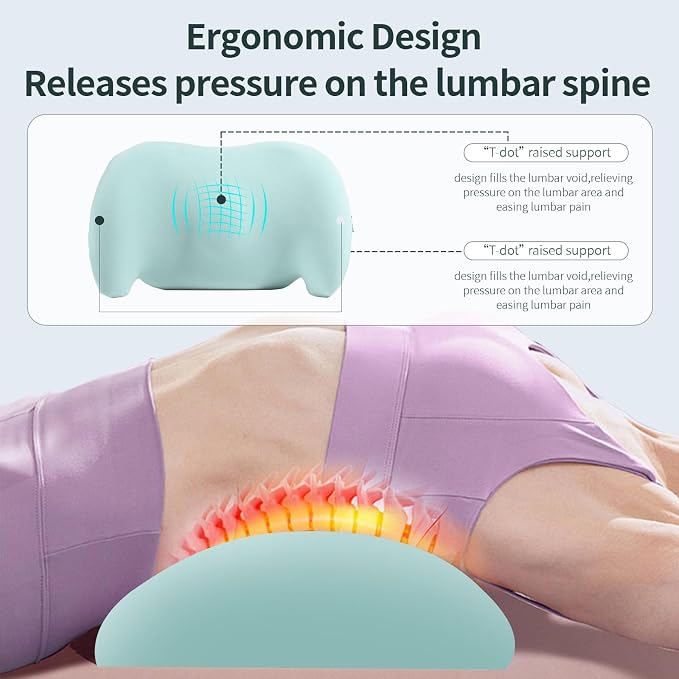 Lumbar Support Pillow for Office Chair, Memory Foam Car Back Cushion | Lumbar Pillow Lower Back with Adjustable Straps, Ergonomic Chair Back Pillow for Office, Car, Gaming Chairs and Bed - Image 5
