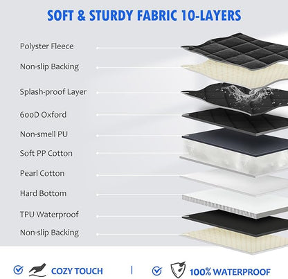 Hard Bottom Dog Car Seat Cover for Back Seat, with 2 Blankets | Backseat Extender, Dog Hammock for Cars, SUVs, Sedan, Holds 420lbs, Sturdy Oxford, Large Space, Soft Pet Car Bed, Easy Care - Image 3
