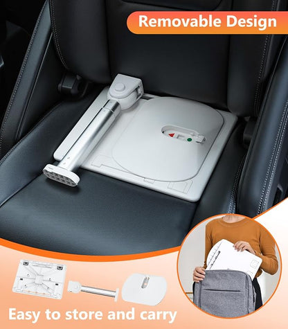Car Seat Tray Table, Height Adjustable Travel Tray for Kids/Adults, Car Lap Desk for Laptop Computer Tablet Book, Front Passenger/Rear Seat Food Eating, Essentials Accessories for Long Trips - Image 6
