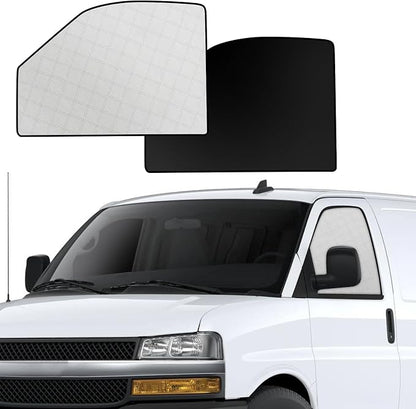 Magnetic Side Window Sun Shade for Chevy Express Savana 96-26 | Fits GMC Savana & Chevrolet Express 1500 2500 3500 Van RV, Easy Magnetic Install, Blackout Privacy Cover, Insulated - Image 8