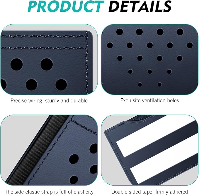 Car Seat Side Pocket Organizer - PU Leather Multifunctional Car Storage Bag, Mini Console Side Organizer for Seat/Door/Window, Holds Phone, Keys, Sunglasses, Wallet (Black) - Image 3