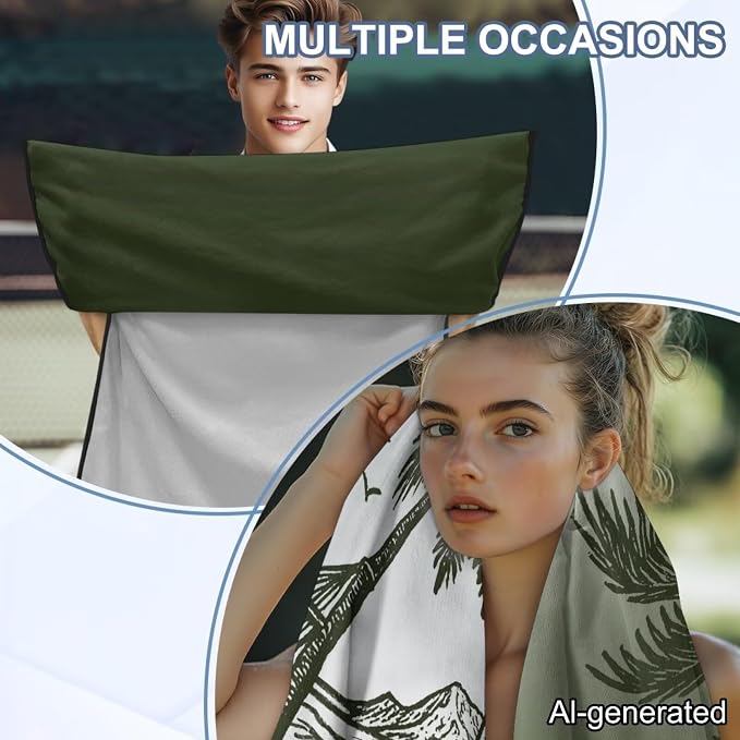 Horeset Tropical Palm Tree Car Seat Towel Cover – Soft & Quick-Dry Front Seat Protector, Multi-Functional for SUV Trucks Cars Sedan Van, Auto Interior Accessories - Image 7