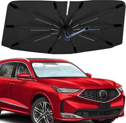 Windshield Sun Shade Umbrella for Acura MDX 2021-2026 Front Window | Foldable Car Sunshade, 360 Rotation Automotive Interior UV Protection for Outdoor Parking by Bocvam