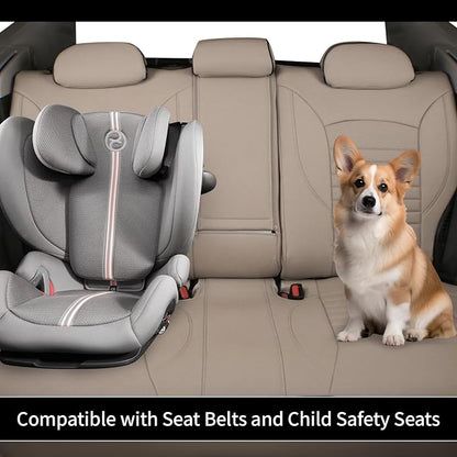 EKR Car Seat Covers for Subaru Forester 2014-2018(NO Base),Full Set | Custom Fit for Subaru Forester 2014-2018(Not for Base)Factory-Like Fit,360°Protection,Faux Leather(Beige) - Image 5