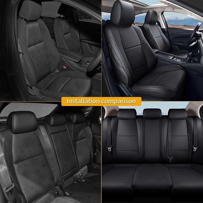 TTX LIGHTING Custom Fit Seat Covers for Mazda CX30 2020-2026 Full Set Black | Customized CX-30 Seat Covers, Premium Faux Leather, Full Coverage, Airbag compatible, Interior Upgrade, Pet-friendly - Image 5