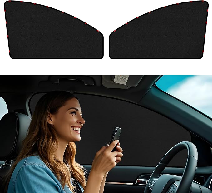 ZATOOTO Car Window Shades for Front Side Window Sun Shade for Privacy | 2PCS Side Window Curtains UV Protection, Car Window Cover for Block Out Light for Camping, Sleeping, Cloth Changing - Image 9