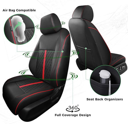 RIDEPOSH Custom Fit Seat Covers for Honda Civic 2022-2026 | Hatchback EX-L Sport Touring, Faux Leather, 60/40 Split Rear, Rear Armrest, Waterproof, Airbag Compatible, Easy-to-clean - Image 3