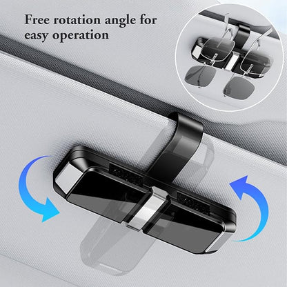 Sunglass Holder for Car Visor Clip Double-Headed, Push-Button Opening Car Sunglass Holder, Visor Sunglasses Holder Clip, Fits Cars, Trucks, SUVs and More (Double-Headed) - Image 4