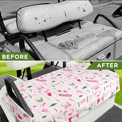 Golf Cart Seat Covers Club Car Golf Cart Accessories for Men Women Golf Carts Seat Towel Blanket 2-Seat Golf Cart Decorations - Image 8