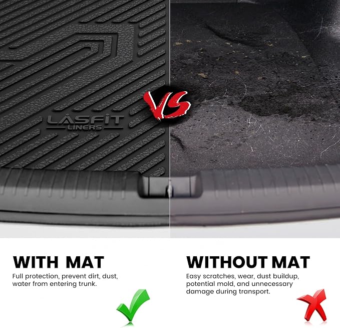 LASFIT Cargo Mat for Jeep Renegade 2015-2023 | All Weather, TPE, Custom Fit Accessories, Trunk Mat, Cargo Liner, Black - Image 3