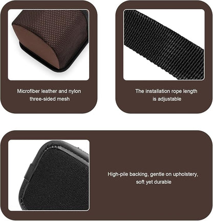 2 in 1 Large Car Cup Holder, 80 oz Multi-Function Auto Water Bottle Storage Bag with Mesh Pocket, Universal Hanging Seat Side Organizer Cup Holders for Car SUV Truck (Brown) - Image 3