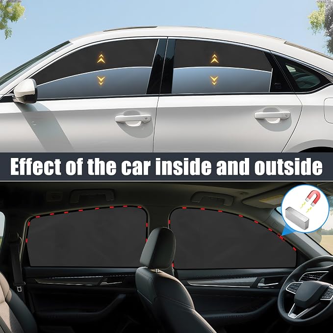 ZATOOTO Magnetic Toyota Camry Sun Shade 2018-2023, Privacy & Cool, 4 Pack | Effective Sun Blocking. Magnetic Mount for Steel Frames. Great for Family, Camping. Full Privacy Protection. - Image 5