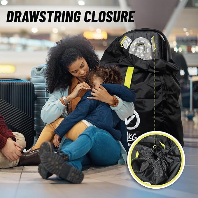 Car Seat Travel Bag For Airplane with Carrying Handle, Gate Check Bag, Car Seat Bags for Air Travel Carseat Travel Cover, Carseat Travel Bag Cover for Airplane Travel - Image 4