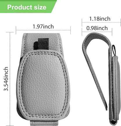2 Pack Magnetic Leather Sunglasses Holder for Car，Car Visor Accessories and Ticket Card Clip，Fit Different Size Eyeglasses (Grey) - Image 6