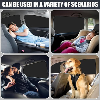 ZATOOTO Magnetic Car Window Shades for Side Window Sun Shade, Full Blackout | 4 Pack Car Privacy Curtains, Heat Insulation, UV‑Block, Metal Frame Fit, Great for Travel, Camping - Image 5