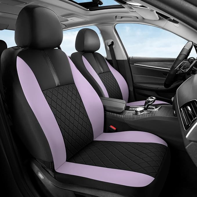 Coverado Car Seat Covers Full Set, Automotive Leather Seat Covers for Car，Universal Fit Front Back Seat Cover, Non-Slip Waterproof Breathable Car Seat Protector - Image 2