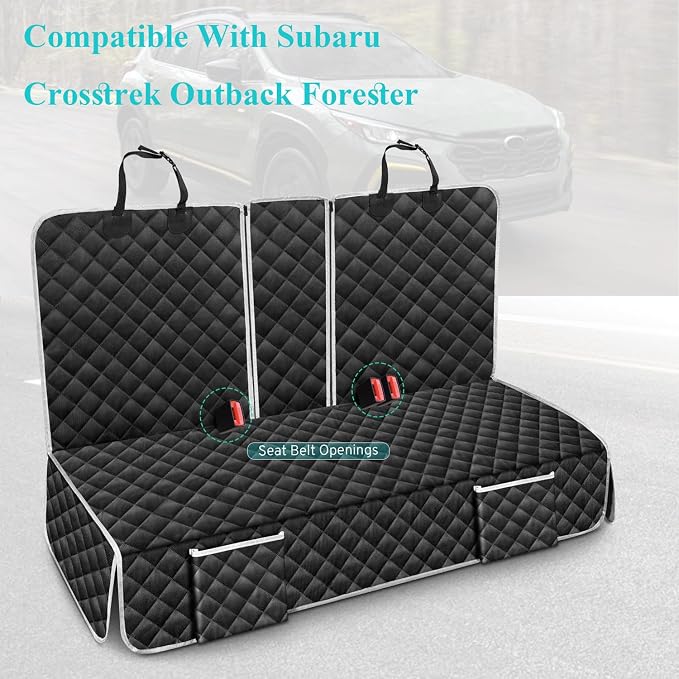 Dog Car Seat Cover for Subaru Crosstrek Outback Forester Back Seat | Accessories Waterproof Pet Bench Backseat Covers with Non-Slip Backing 2000-2024 2025 2026 - Image 8