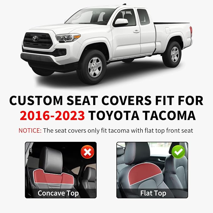 Truckiipa Full Set Leather Seat Covers Fit for Toyota Tacoma Full Coverage Waterproof Seat Covers Cushion Protector Fit for 2016-2023 Toyota Tacoma Double Crew Cab, Full Set, Gray - Image 7