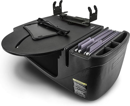 AutoExec AE-RMCD-PI-PS-BT Roadmaster Car Desk for Your Vehicle Workstation and Mobile Office, Black with 400 watt Power Inverter and Printer Stand | Vehicle Workstation, Mobile Office, 400 Watt Power Inverter, Printer Stand by AutoExec