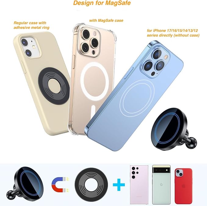 for MagSafe Wireless Charging Phone Holder with 20mm Ball Mount | Compatible with Bulletpoint Mounting Solutions, Magnetic Wireless Charger with Metal 20mm Ball Mount for MagSafe - Image 5