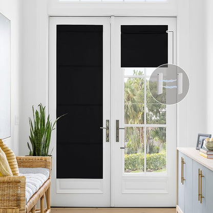 NICETOWN Blackout Blinds for Windows Cordless Temporary Shades Blinds | No Drill Mini Blinds Black Out Blinds for Window of Bedroom,Bathroom,Kitchen Office (Black, 24 x 72 inch Long, 1 Panel) - Image 7