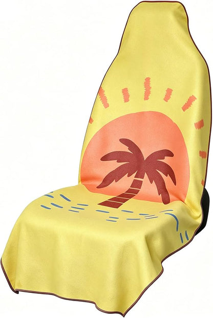 Car Seat Cover Towel for Front Seats Non-Slip with Headrest Pocket & Strap | Universal Fit for Cars Truck SUV|Car Seat Hoodie & Phocho Perfect After Gym Workout, Beach,Yoga and Running|Anti-dog Scratch by Unknown