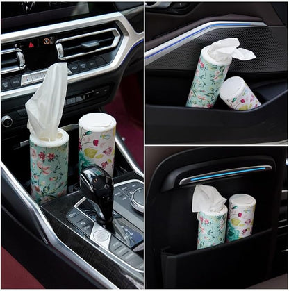 Chic Facial Tissue Holder for Car Cup Holder - Travel Tissue Tubes Box Container (3-ply, 4 Pack, 200 Sheets) - Image 5