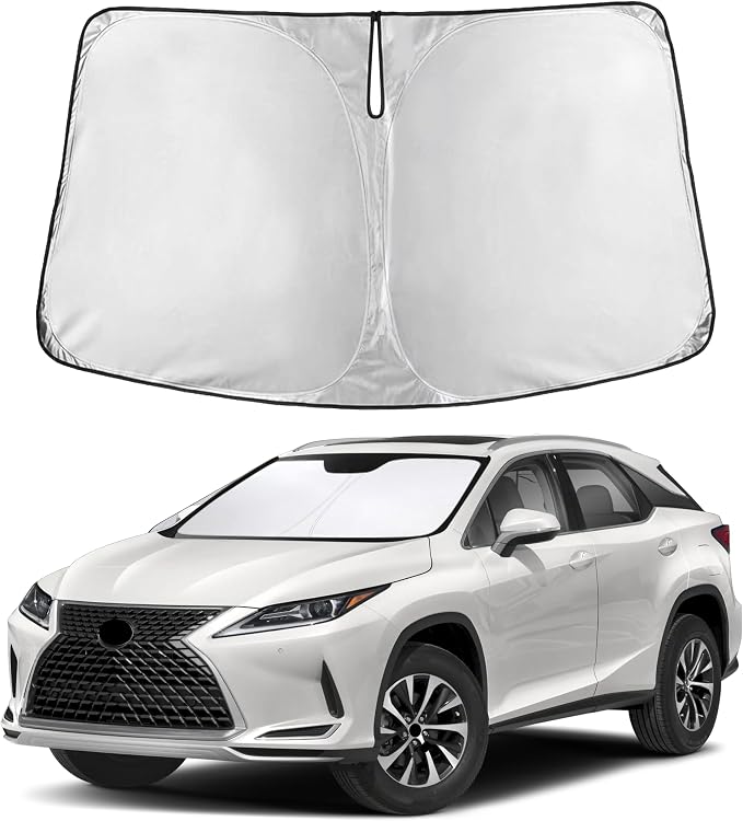 Autovir Windshield Sun Shade Fit for 2016-2020 2021 2022 Lexus RX-350 | Sunshade, Front Car Window Shades Sun Visor, Blocks UV Rays & Heat, Car Accessories by Autovir