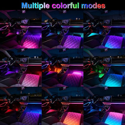 Acrylic Interior Car Ambient Lighting Kits, LED Strip Lights with Wireless APP, Neon Fiber Optic Lights Function LED Strip for Car with Music Modes (18 in 1) - Image 8