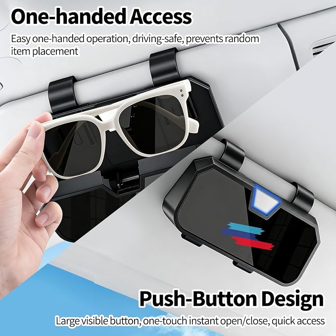 Sunglasses Holder for Car Visor Leather Eyeglasses Organizer Case for BMW X3 X5 X7 X1 3 4 2 5 Series Accessories - Image 4