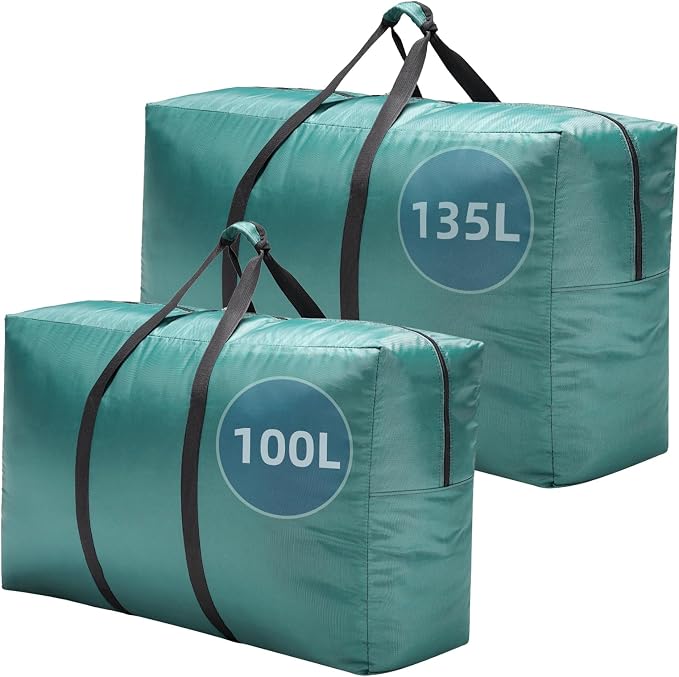 Extra Large travel duffel bag with Strong Handles, Waterproof duffel bag, Durable Zippers, Extra Large Storage Totes for Space Saving and Moving Supplies by Unknown