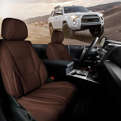 Coverland Premium Car Seat Covers Front Seats Waterproof Interior Protector | Airbag Compatible Non-Slip Seat Cover for Rainier, Trailblazer, Trailblazer EXT, Wrangler [Dark Brown - Size Chart A29] by Coverland