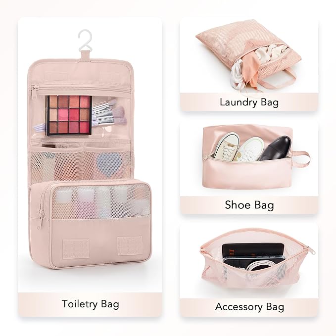 10 Set Compression Packing Cubes for Travel Gifts Mom Women,OlarHike Luggage Clothes Garment Bags for Travelers,Airplane/Cruise/Car Travel Essentials,Compressible Expandable Saver Space Bags(Beige) - Image 4