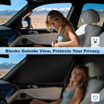 ZATOOTO Magnetic Car Window Shade 2 Pack Car Shades for Front Windows | Car Privacy Curtain UV Block Window Shade, Universal Size for Vehicle Privacy Window Shade for Driver - Image 2