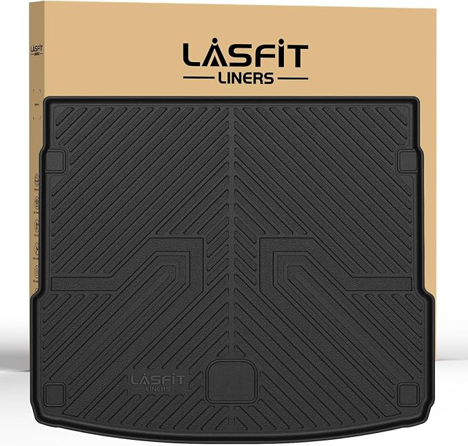 LASFIT Cargo Mat for Audi Q5/SQ5 2018-2025(Include Q5/SQ5 Sportback), Custom Fit All-Weather TPE Trunk Mat for Audi Accessories, Waterproof, Easy to Clean, Black by LASFIT