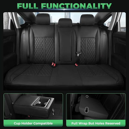 RIDEPOSH Custom Fit Seat Covers for Honda Civic 2022-2026 | Hatchback EX-L Sport Touring, Faux Leather, 60/40 Split Rear, Rear Armrest, Waterproof, Airbag Compatible, Easy-to-clean - Image 5