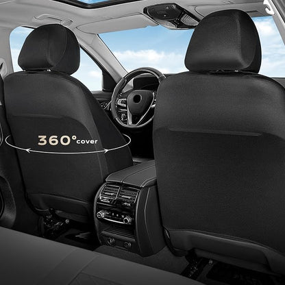 Coverado Car Seat Covers Full Set, Automotive Leather Seat Covers for Car，Universal Fit Front Back Seat Cover, Non-Slip Waterproof Breathable Car Seat Protector - Image 7