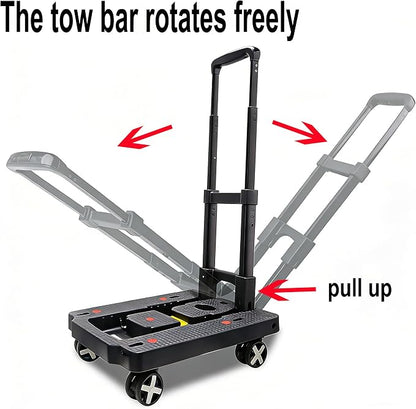 Car Seat Dolly for Airport, Black | CarSeat Roller Cart Wheels for Airplane,Car Seat Travel Cart Carrier with Straps,Foldable Luggage Trolley Hand Truck - Image 3