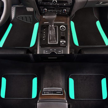 CAR PASS Waterproof Universal Fit Car Floor Mats, Teal Car Mats Fit for SUV,Vans,sedans, Trucks,Set of 4pcs Car Carpet for Women(Black with Mint) - Image 3