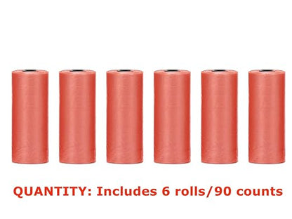 Ginsco 0.8 Gallons Disposable Trash Bags for Mini Car Trash Can, Portable Small Car Garbage Bags, Cars Accessories, Mini Trash Bags, Plastic Trash Bag for Cars/Home/Office (6 Rolls/90 Counts) Red - Image 4