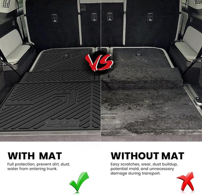 LASFIT Cargo Liner & 3rd-Row Backrest Mats for Rivian R1S 2022-2025 | Rear Cargo Area, 3rd-Row Seatback Protection, Premium TPE Liners, Custom Laser Fit, Easy to Wash - Image 7